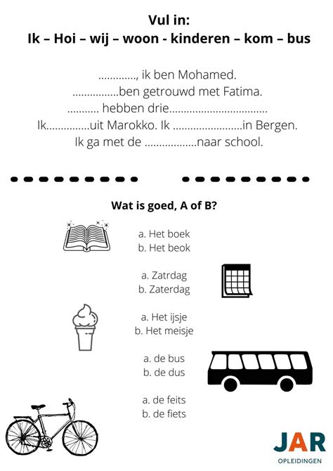 oefeningen om nederlands te leren
